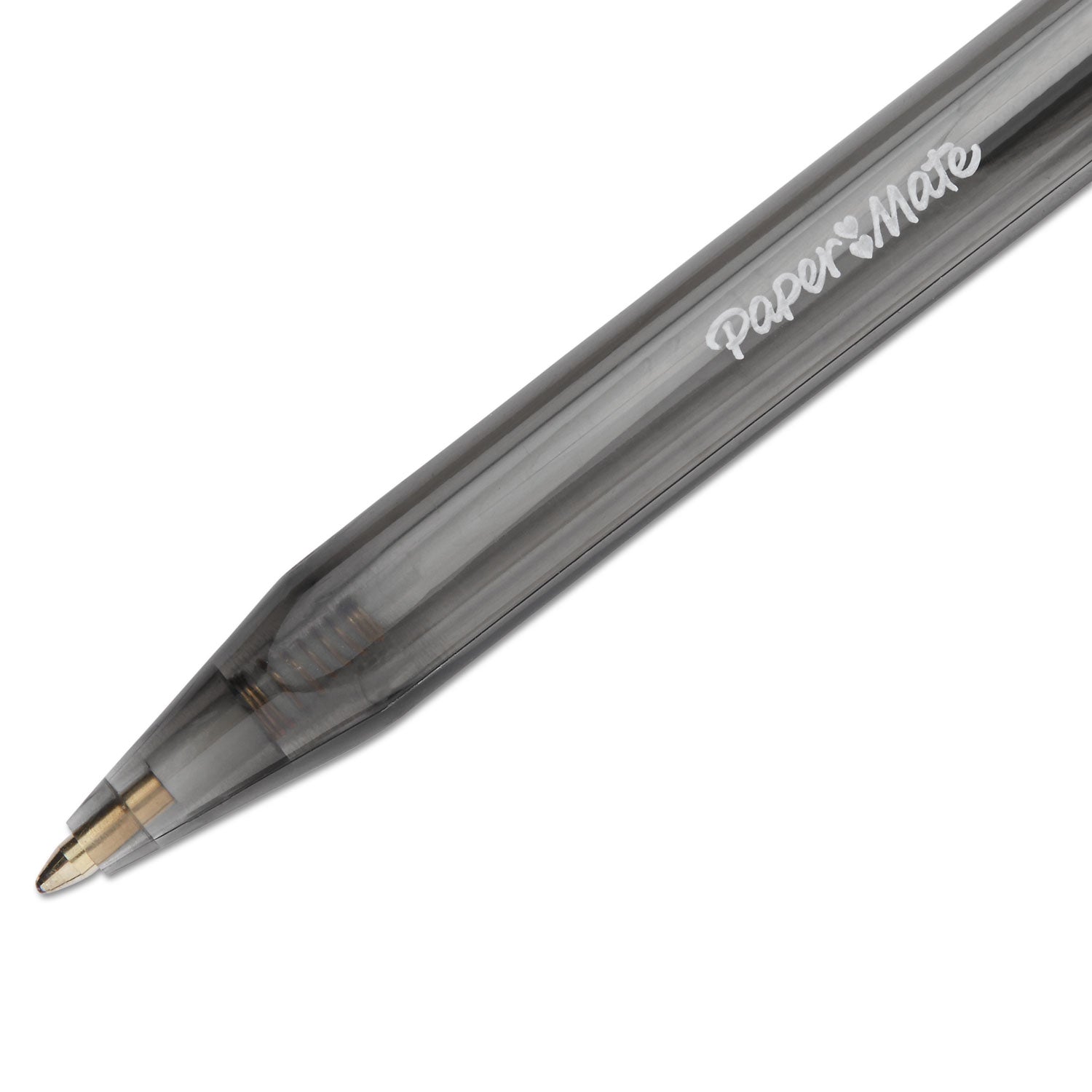 Paper Mate InkJoy 100 RT Pens - 1 mm Medium Pen Point - Retractable - Black Ink - Translucent Barrel - 1 Dozen