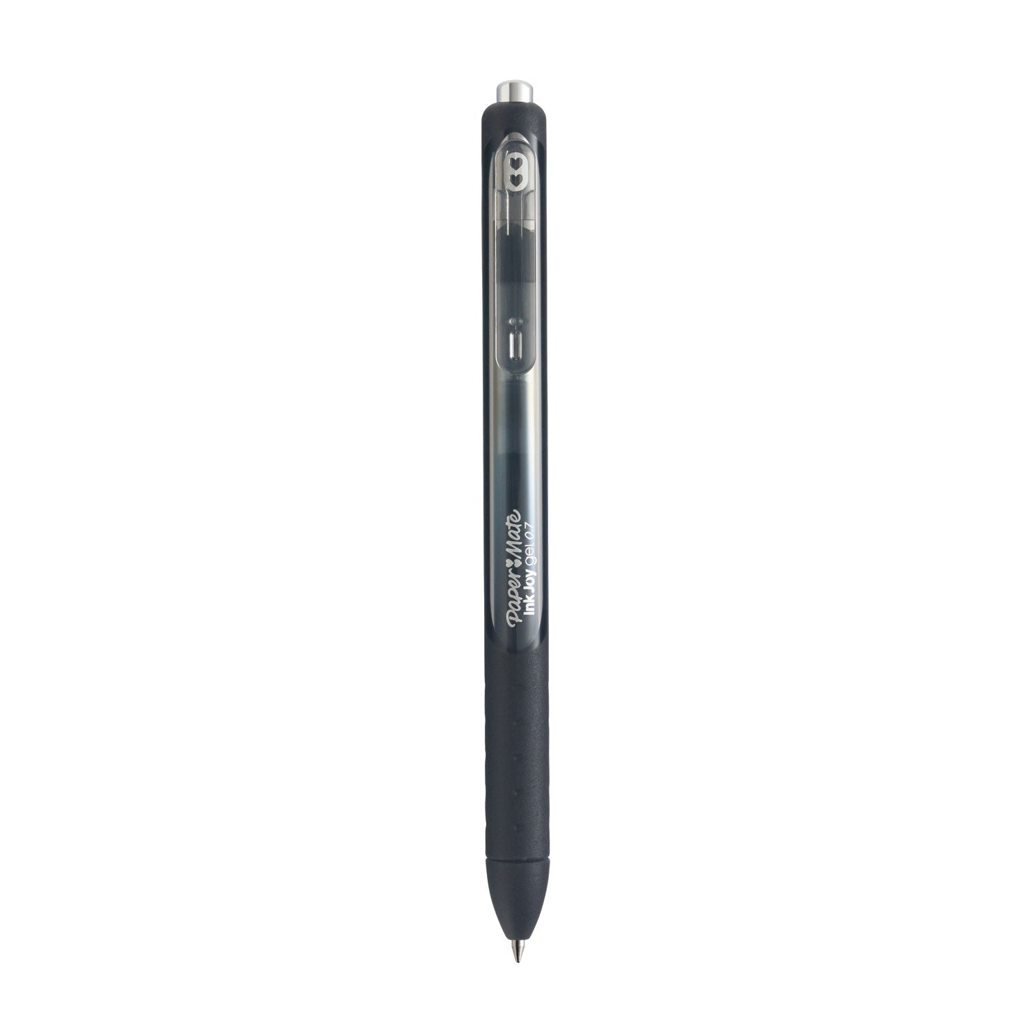 Paper Mate InkJoy Gel Pen - 0.7 mm Pen Point - Retractable - Black Ink - Gel-based - Black Barrel - 1 Dozen