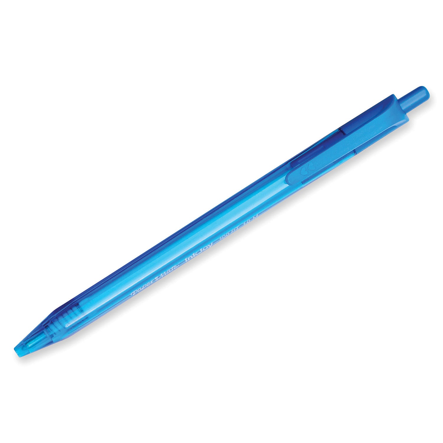 Paper Mate InkJoy 100 RT Pens - 1 mm Medium Pen Point - Retractable - Blue Ink - Translucent Barrel - 1 Dozen