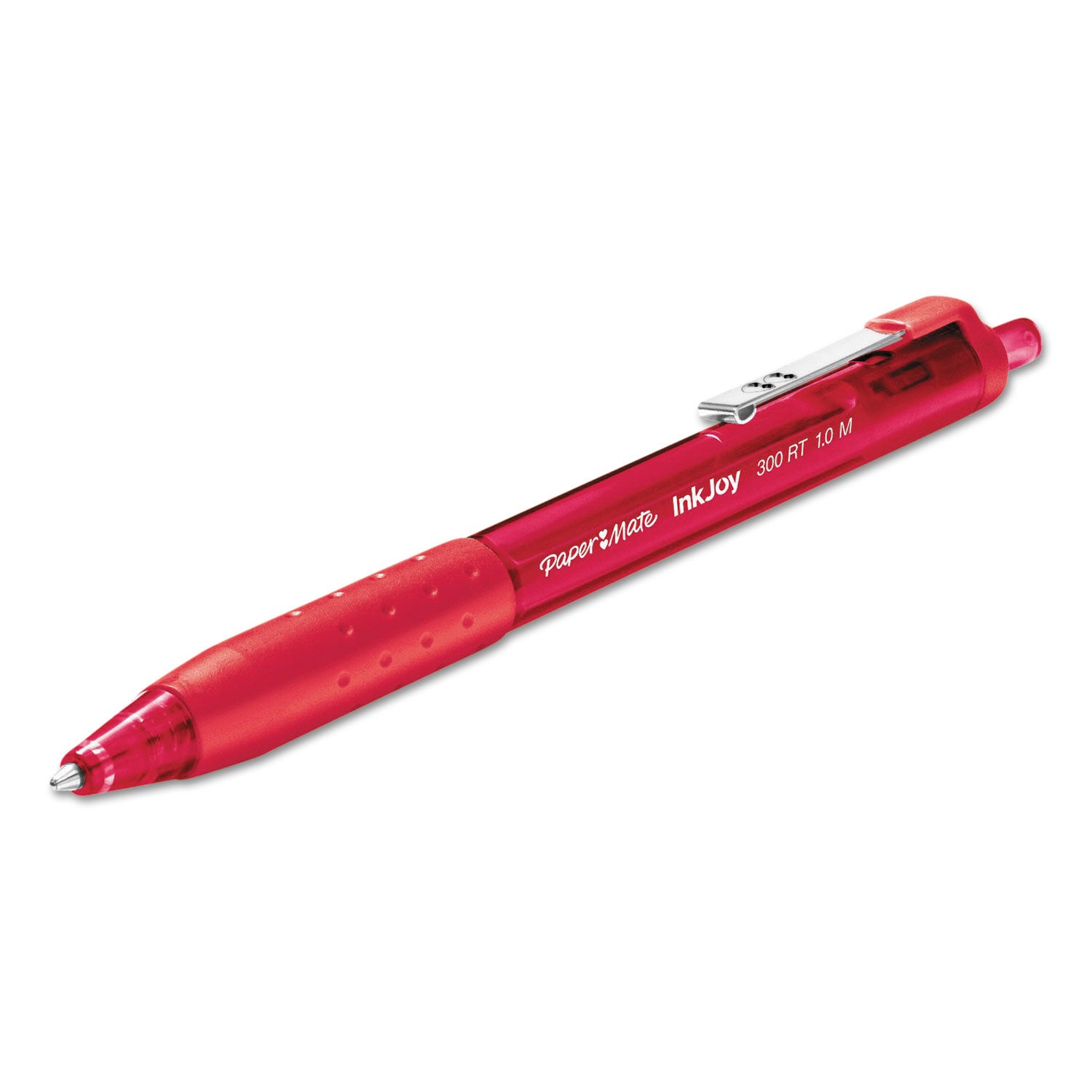 Paper Mate Inkjoy 300 RT Ballpoint Pens - 1 mm Pen Point - Retractable - Red Ink - Red Barrel - 1 Dozen