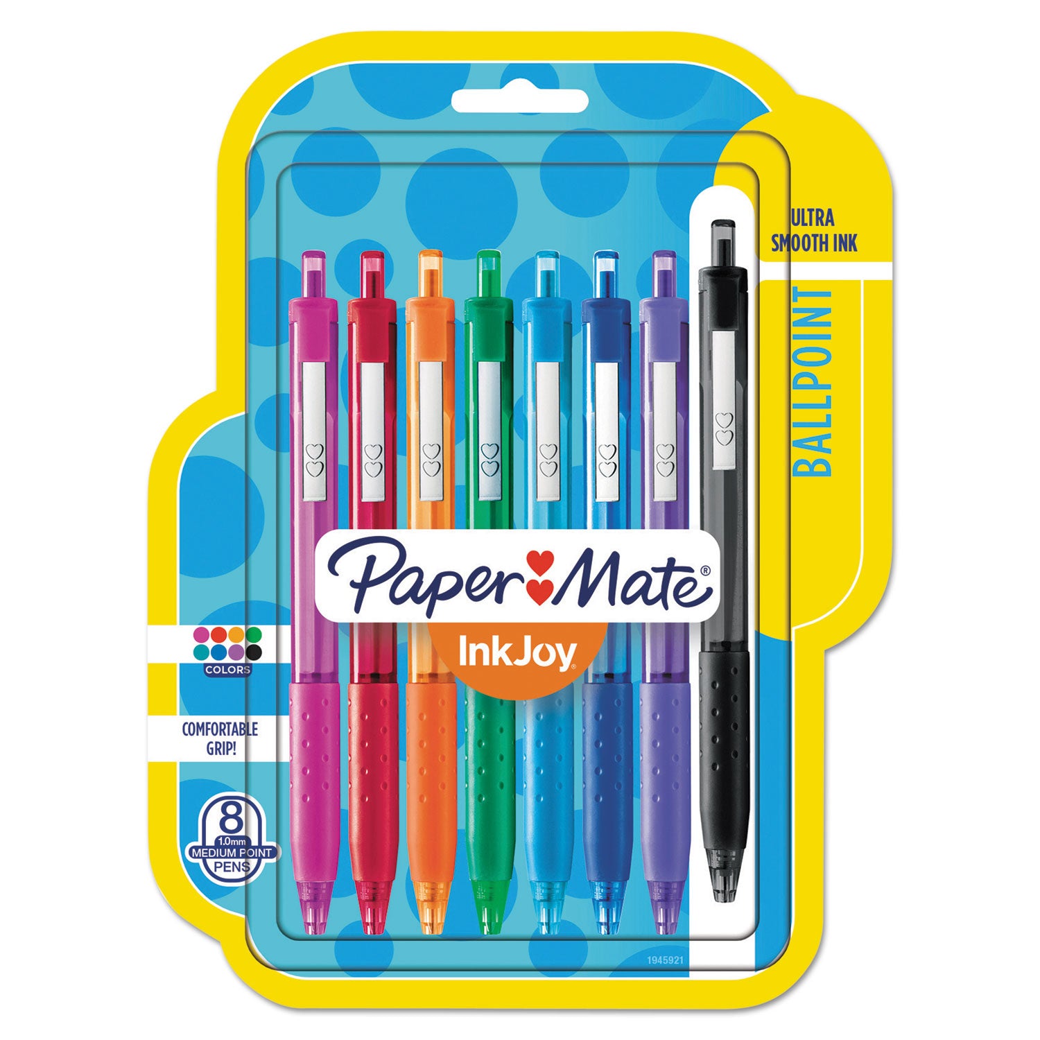 Paper Mate Inkjoy 300 RT Ballpoint Pens - 1 mm Pen Point - Retractable - Green, Magenta, Red, Orange, Turquoise, Black, Blue, Purple Ink - Assorted Barrel - 8 / Pack