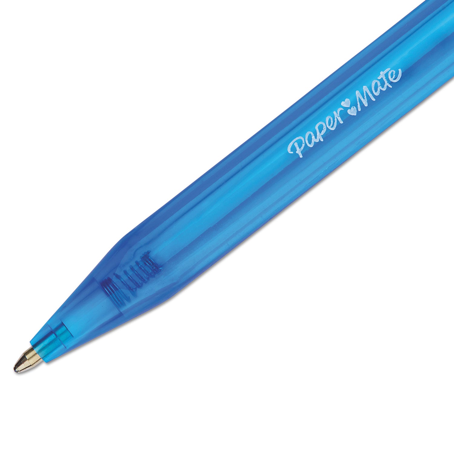Paper Mate InkJoy 100 RT Pens - 1 mm Medium Pen Point - Retractable - Blue Ink - Translucent Barrel - 1 Dozen