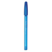 Paper Mate Inkjoy 100 ST Ballpoint Stick Pens - 1 mm Medium Pen Point - Blue Ink - Translucent Barrel - 1 Dozen