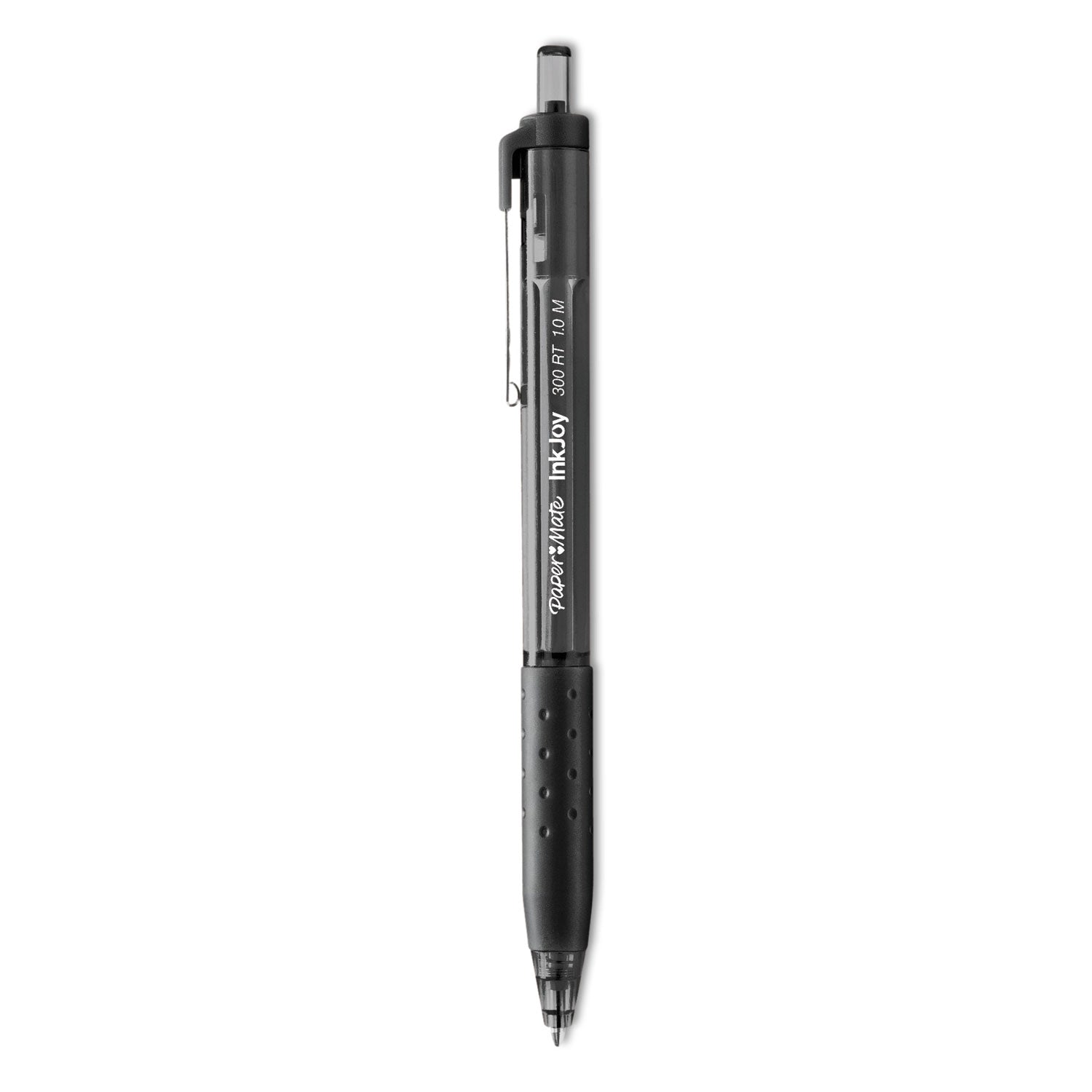 Paper Mate Inkjoy 300 RT Ballpoint Pens - 1 mm Pen Point - Retractable - Black Ink - Black Barrel - 1 Dozen