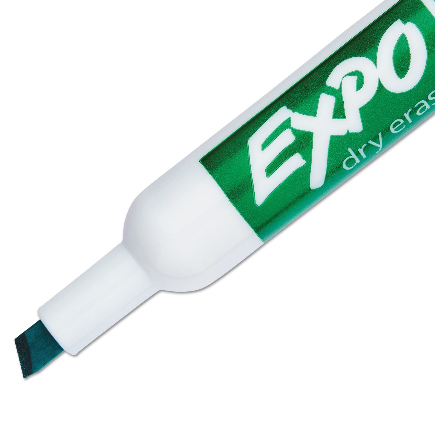 Expo Dry Erase Markers, Chisel Tip, Green Ink, Erasable, 1 Dozen