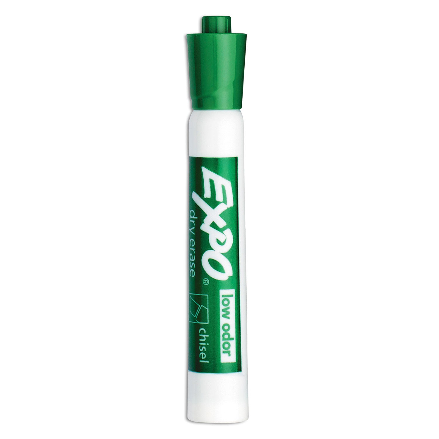 Expo Dry Erase Markers, Chisel Tip, Green Ink, Erasable, 1 Dozen