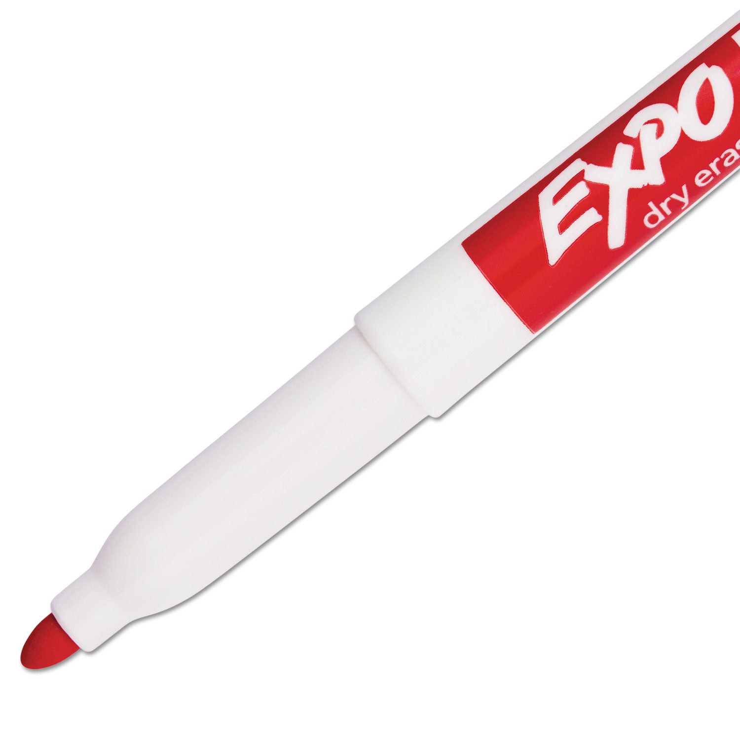 Expo Low-Odor Dry Erase Markers, Fine Point, Red Ink, Erasable, 1 Dozen