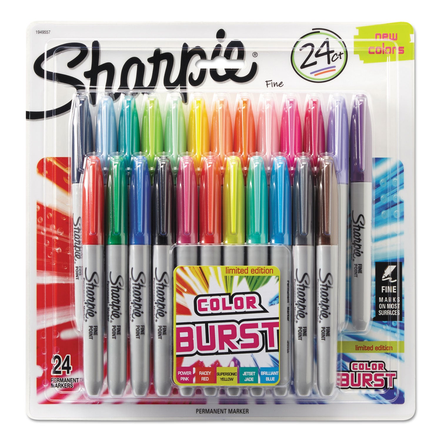 Fine Marker Point - Assorted Ink - 24 / Pack