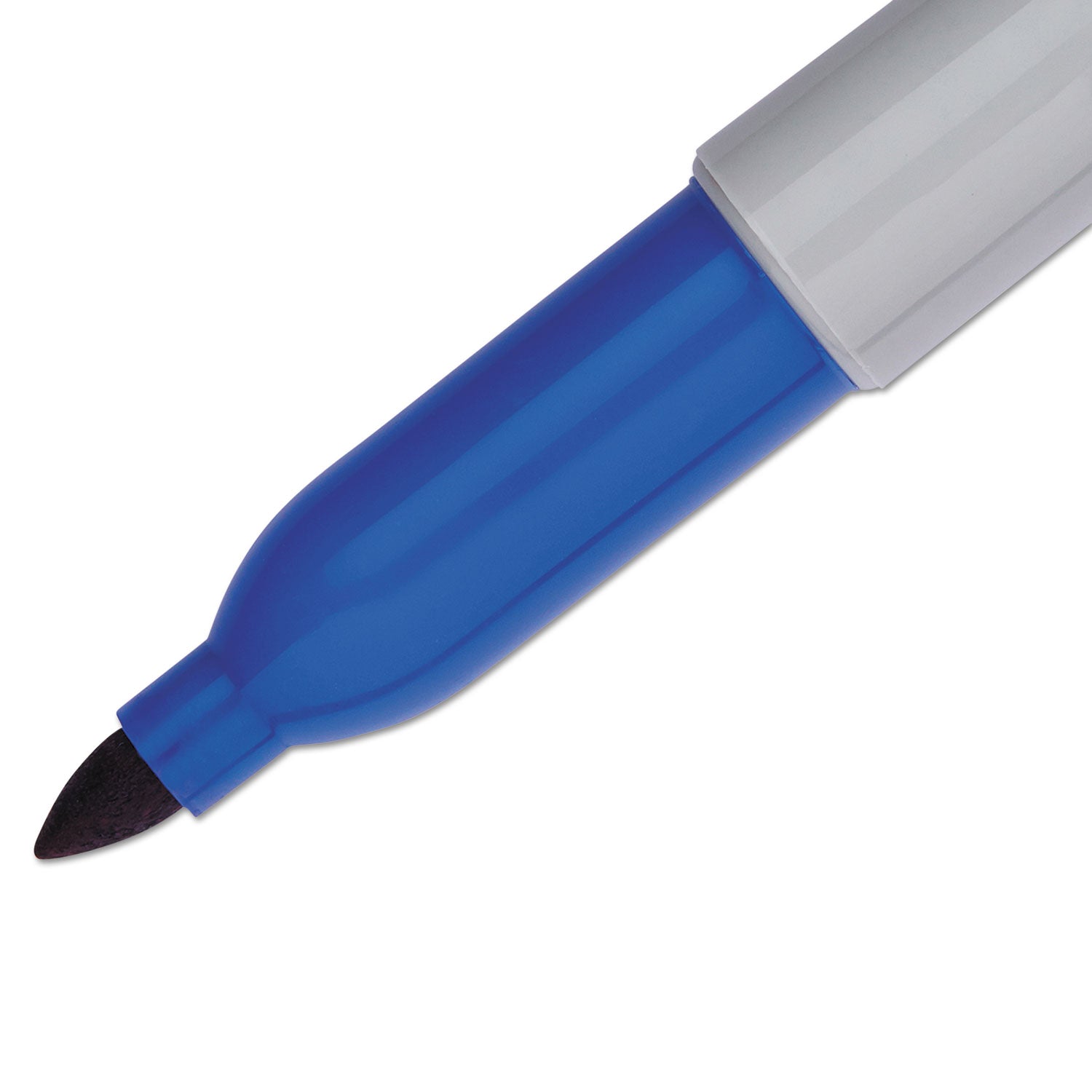 Sharpie Pen-style Permanent Marker - Fine Marker Point - Blue Ink - Alcohol Based - 36 / Box
