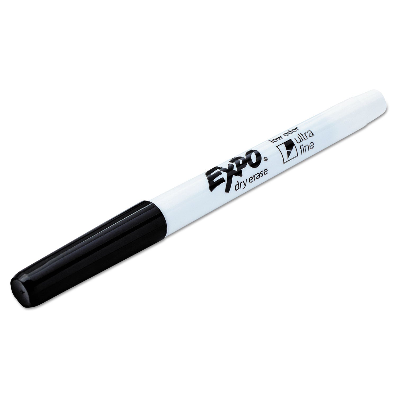 Expo Dry Erase Markers, Ultra Fine Point, Black Ink, Alcohol Based, Erasable, Low-Odor, Quick-Drying, 1 Dozen