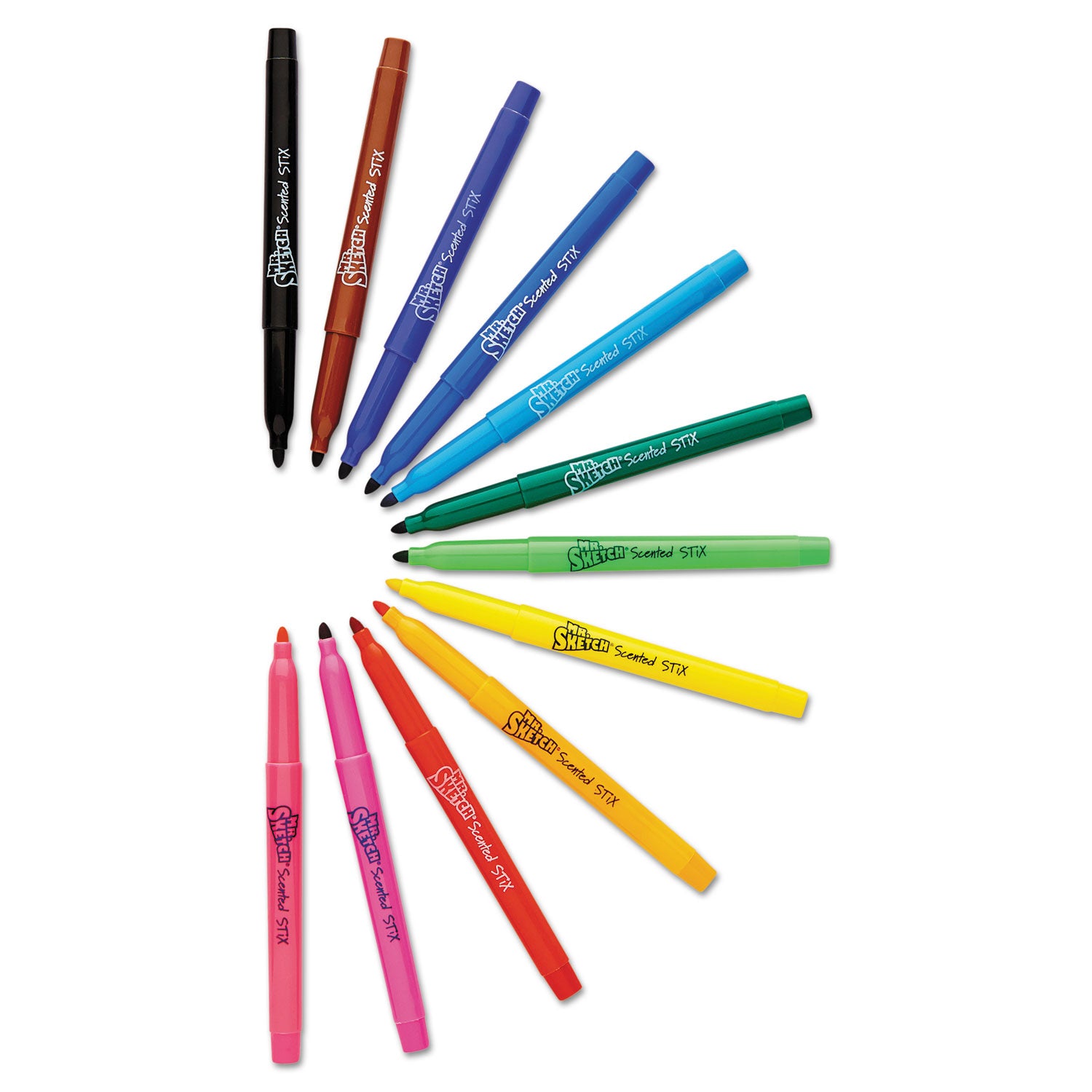 0.8 mm Fine Bullet Marker Point - Black, Blue, Green, Orange, Red, Yellow, Dark Green, Brown, Magenta, Purple, Pink, ... Ink - Water Based - 216 / Box