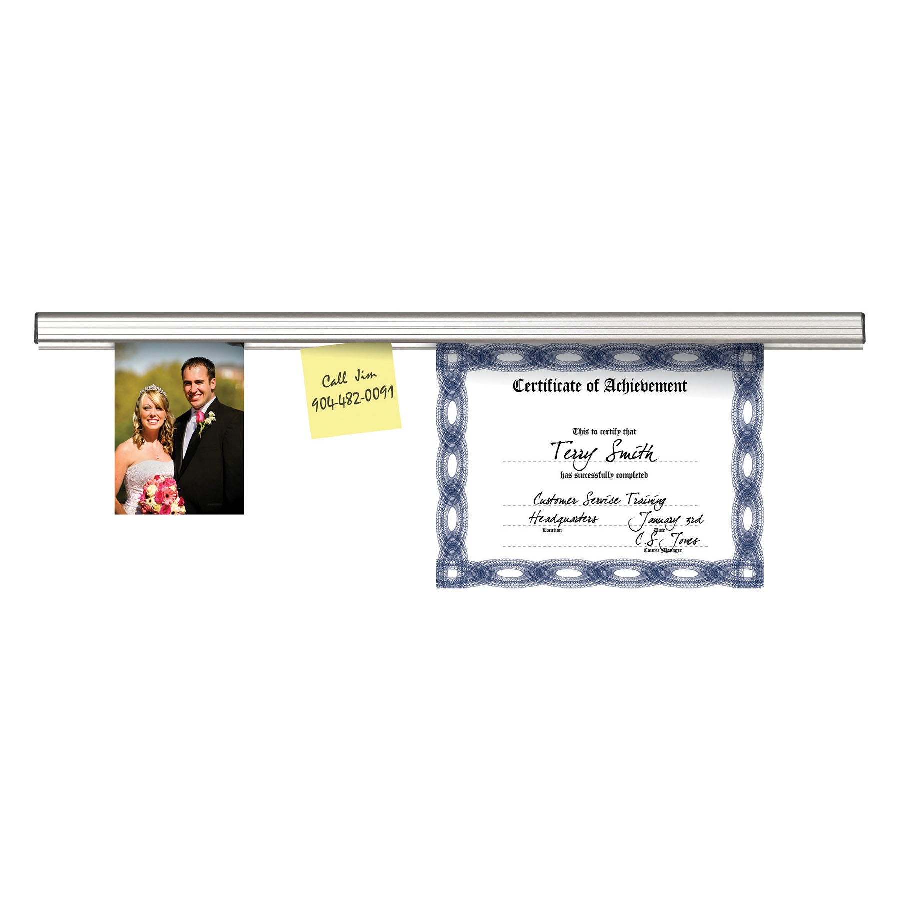 Display Rail, 9 Inch, Satin, Medium Size