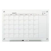 Monthly - 1 Month - White - Tempered Glass - 36" Height x 48" Width - Magnetic, Durable, Stain Resistant, Ghost Resistant, Scratch Resistant, Dent Resistant, Dry Erase Surface, Notes Area - 1 Each