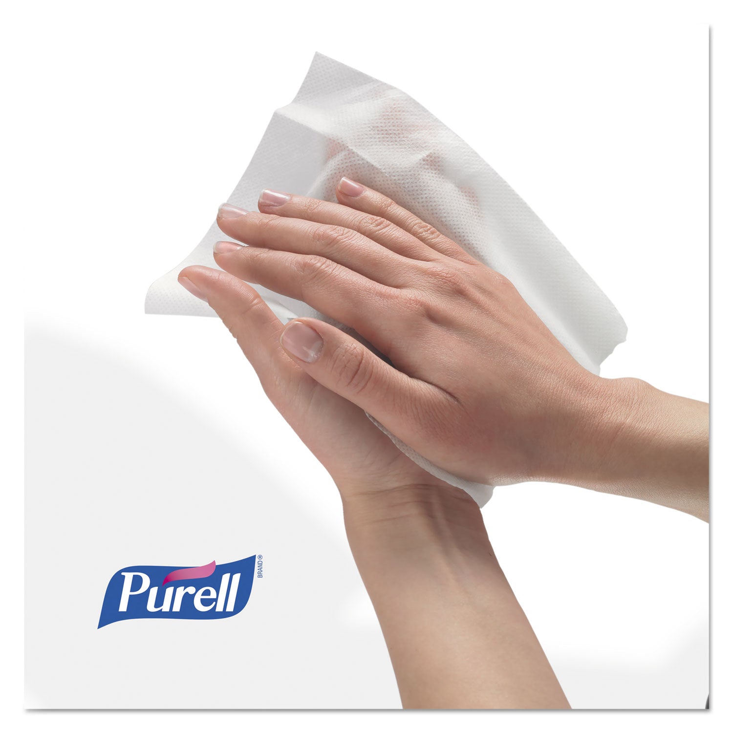 PURELL&reg; Sanitizing Wipes - Fresh Citrus - White - 100/Tub - 12 / Carton