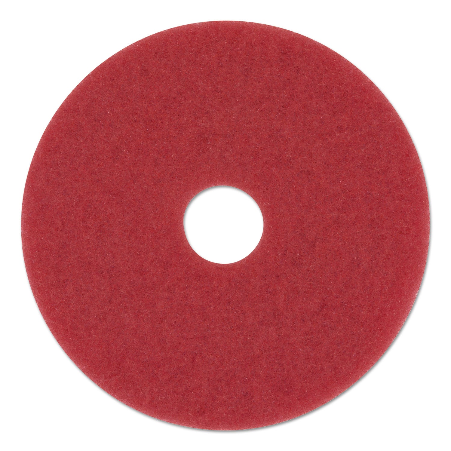 3M Red Buffer Pads - 20" Diameter - Polyester Fiber - Red - 5 / Carton