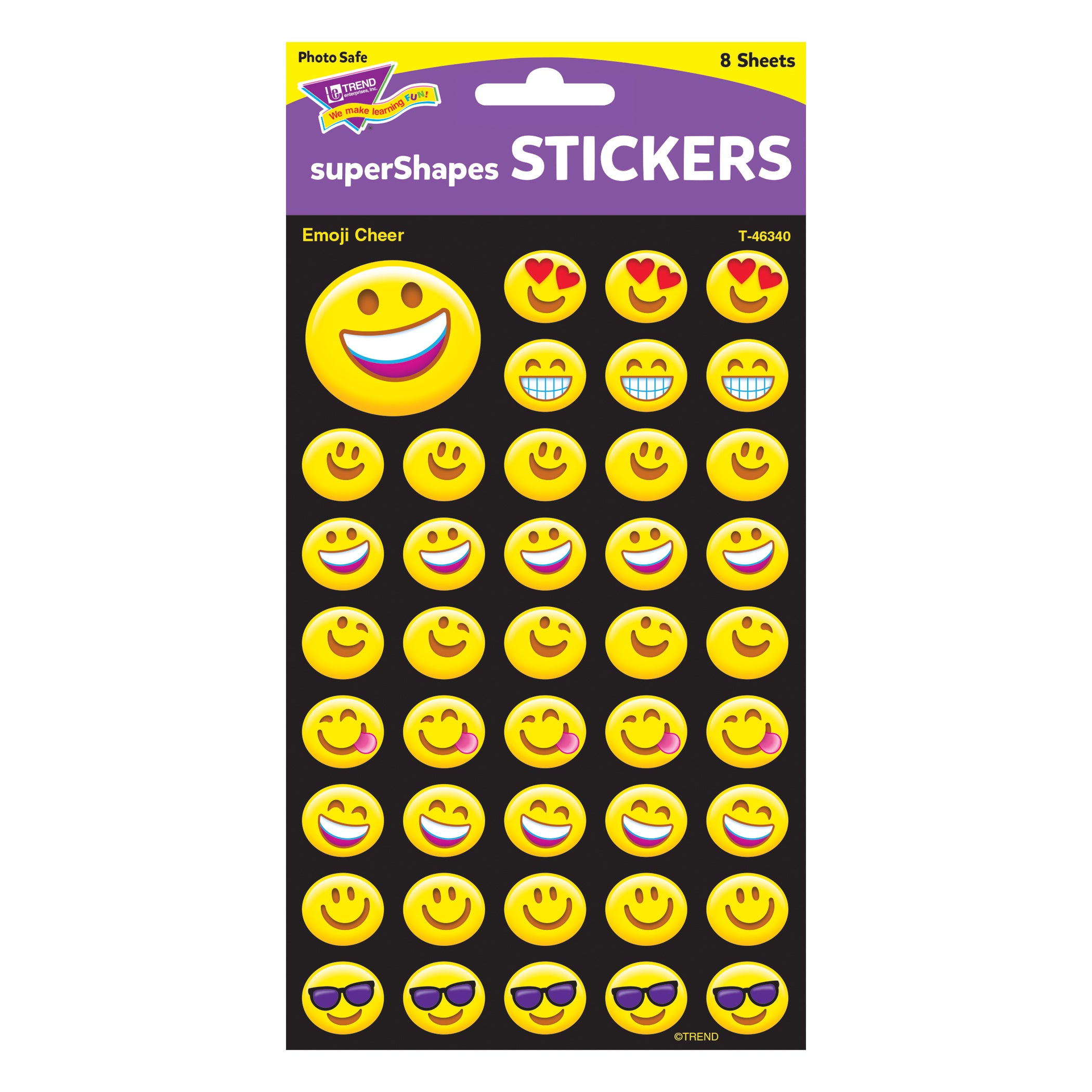 Emotion Icon Cheer superShapes Stickers-Large, 336 ct