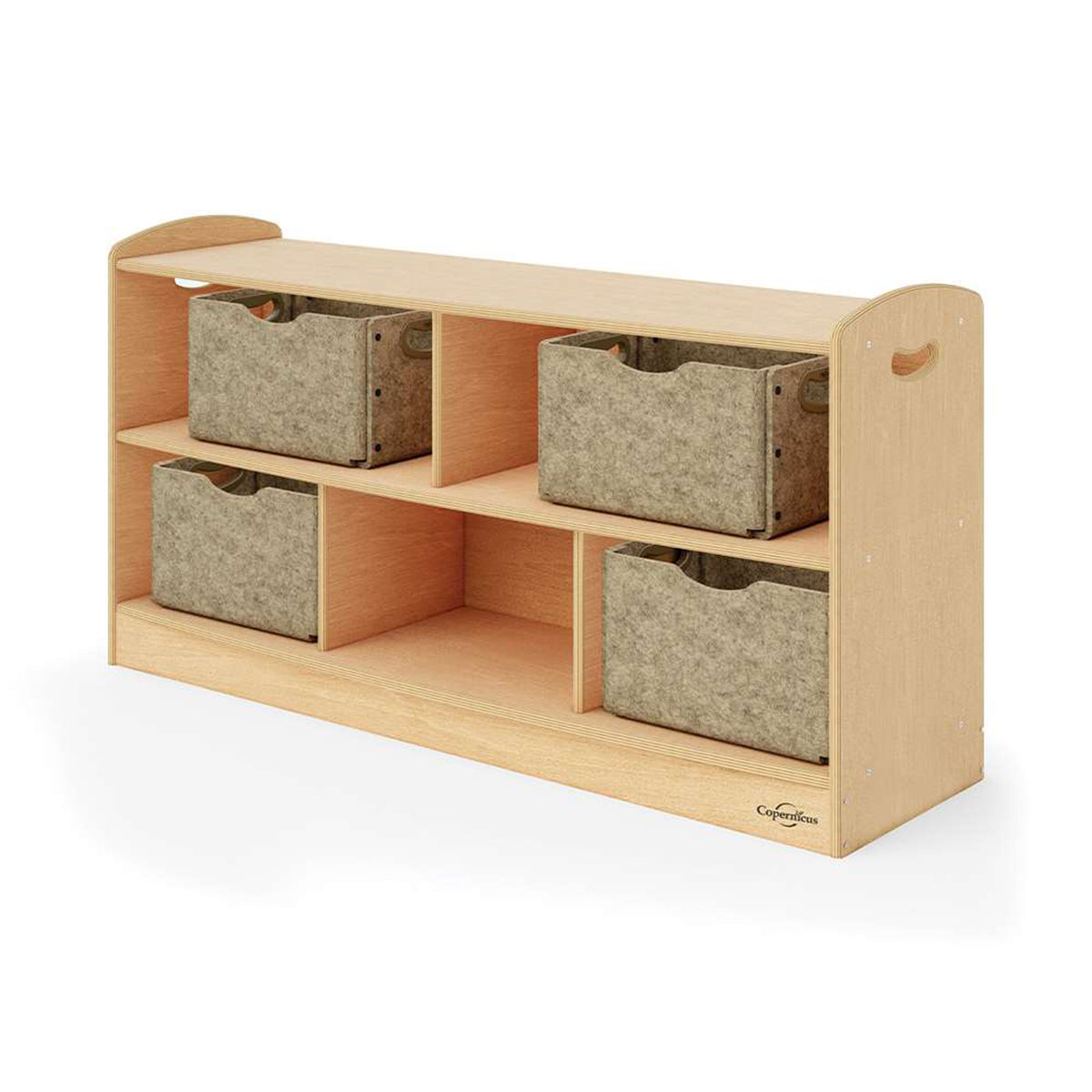 2 LEVEL STAGGERED SHELF W CASTERS