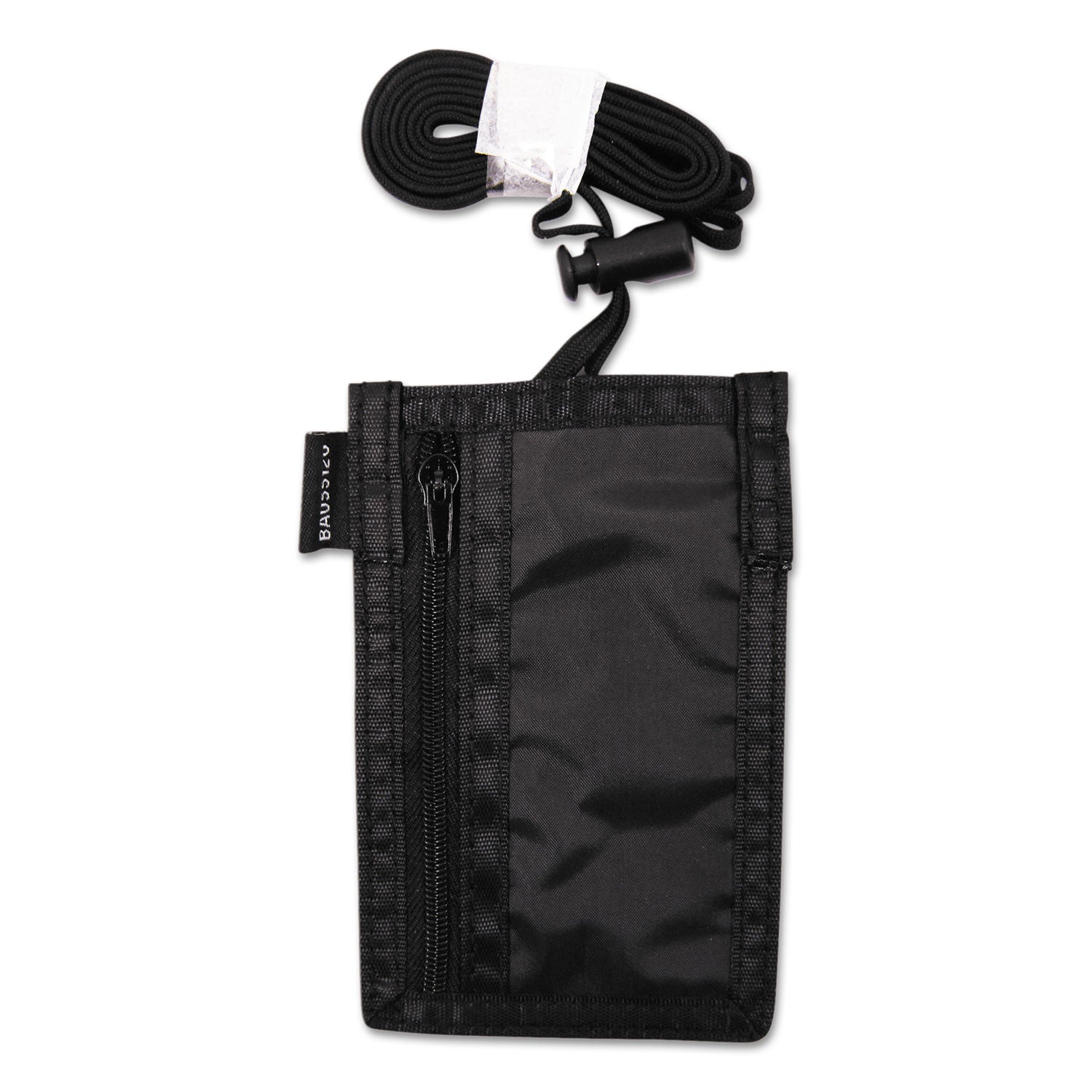 ID Neck Pouch Badge Holder, Vertical, Adjustable Cord, 4" x 2-1/4" Insert, Black