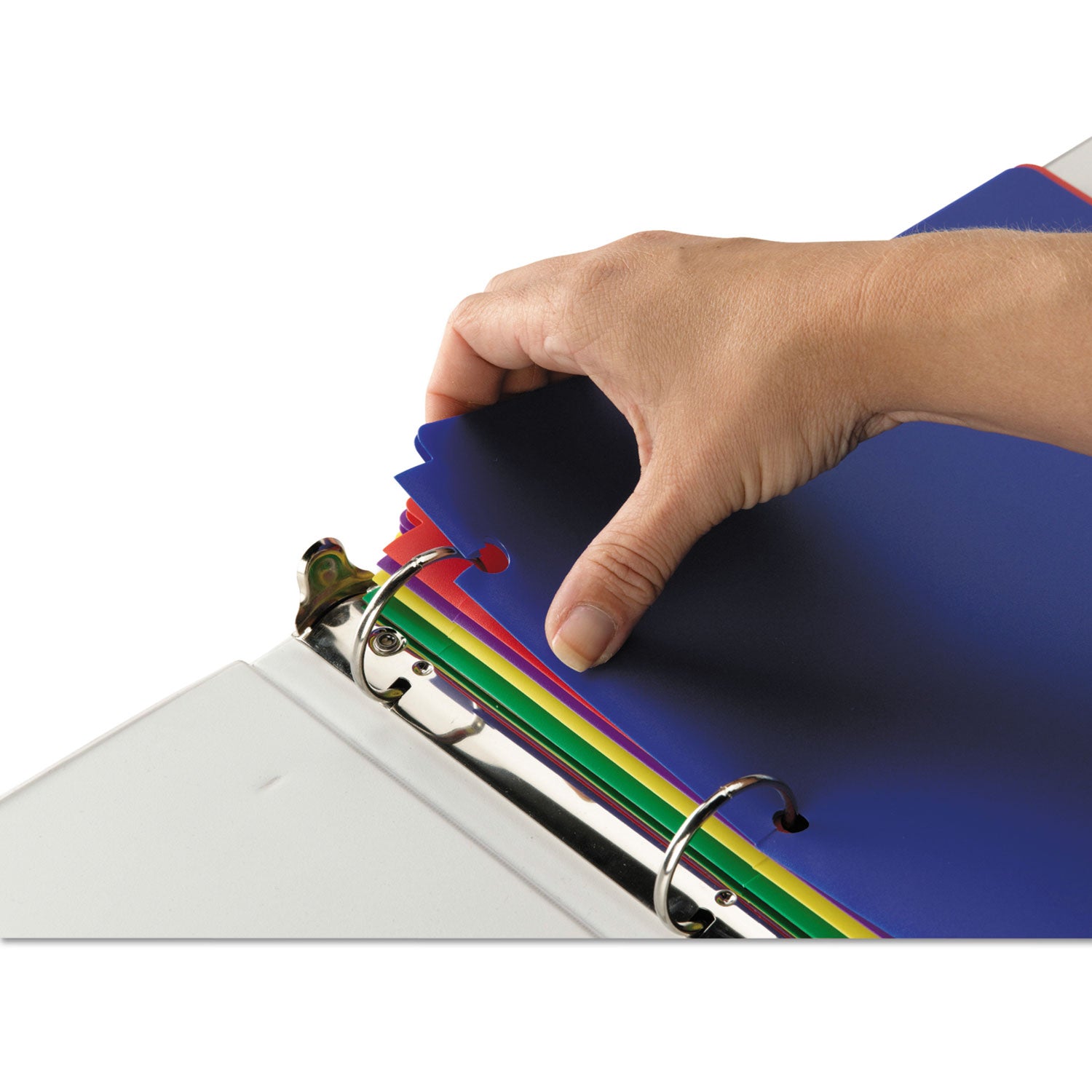 Smead Letter Pocket Folder - 8 1/2" x 11" - 50 Sheets Capacity - 2 Pocket(s) - Red, Purple, Yellow, Green, Dark Blue - 5/Pack - 10 / Carton