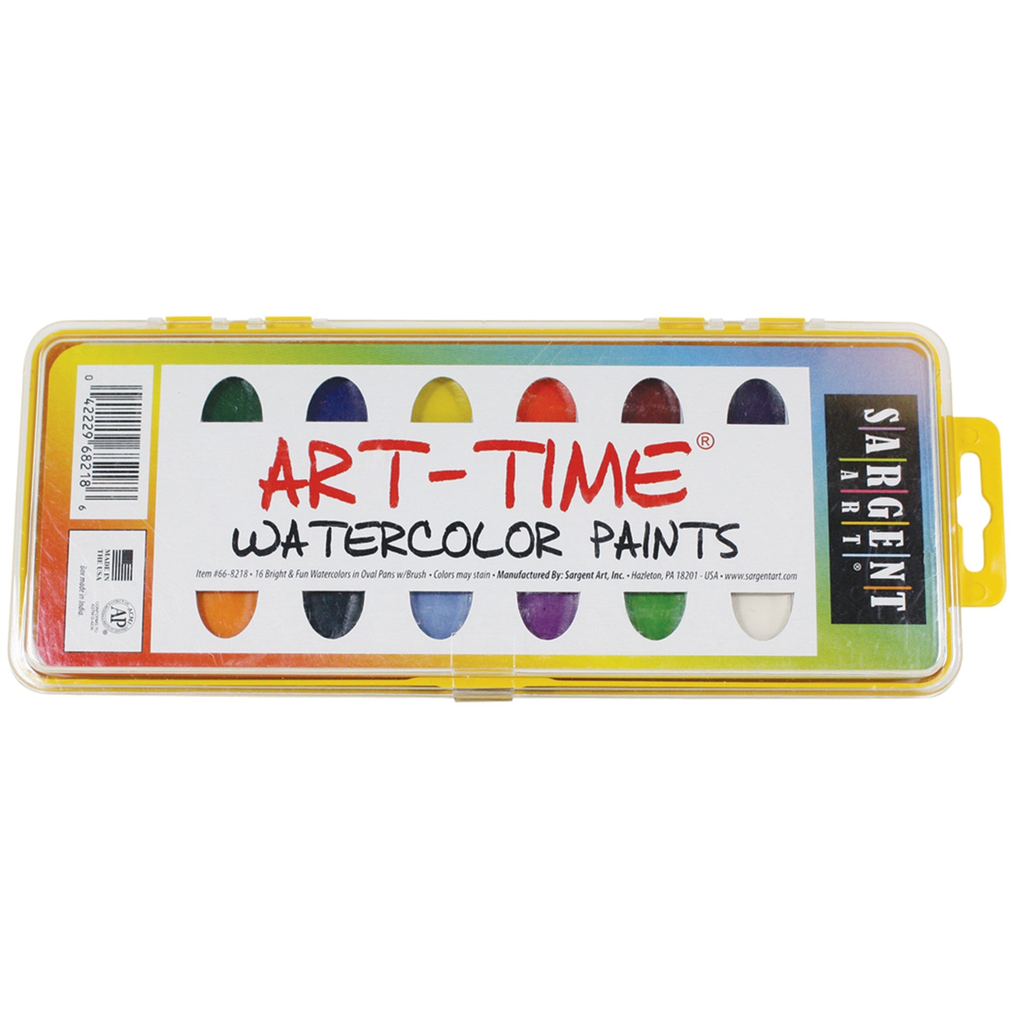 Sargent Art Semi-Moist Watercolor Set, 16-Colors