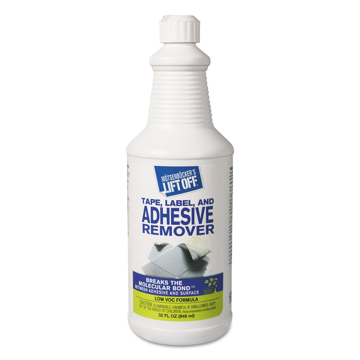 Mötsenböcker's Lift Off Tape/Label Adhesive Remover - 1 quart - For Tape Adhesive, Label Adhesive, Grease, Oil Gum, Tar, Spray Adhesive, Sticker Adhesive, Chewing Gum, Wax, Glue, Residue Remover - White - 1 Each