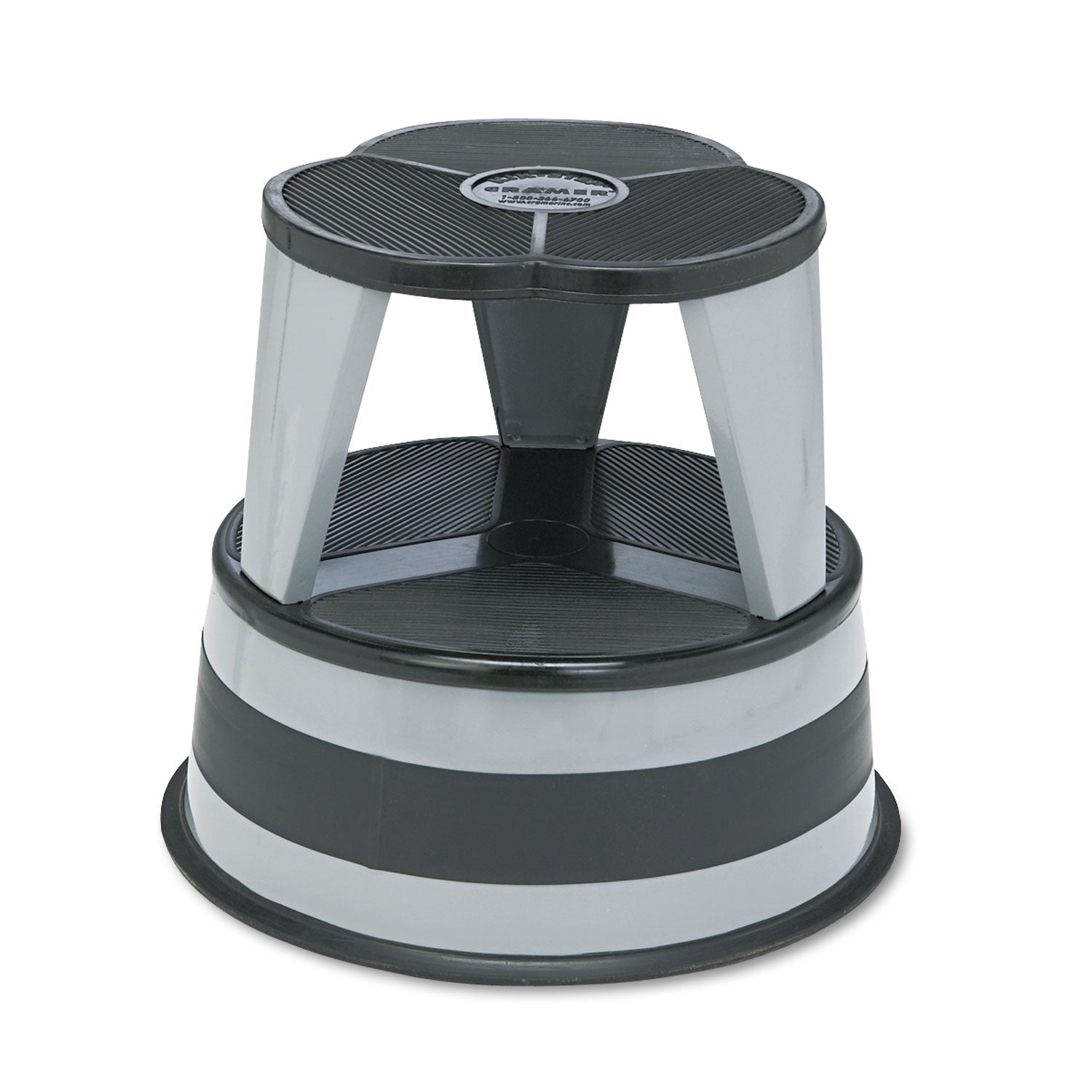 Kik-Step Original All-Steel Stool - 2 Step - 350 lb Load Capacity14" Height - Gray