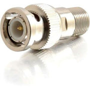C2G - Adapter - BNC Male to F Connector Female - Coaxial - Silver