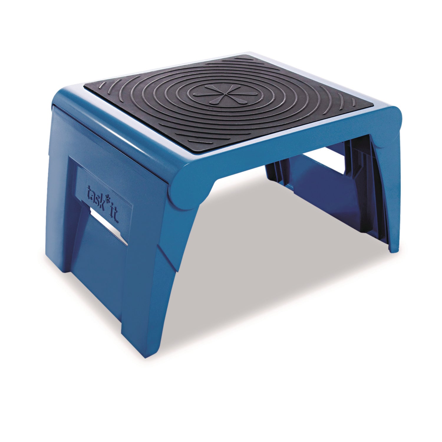 Cramer 1-Up™ Nonslip Folding Step Stool - 1 Step - 9.5" Length x 14.5" Width x 11.3" Depth - Blue