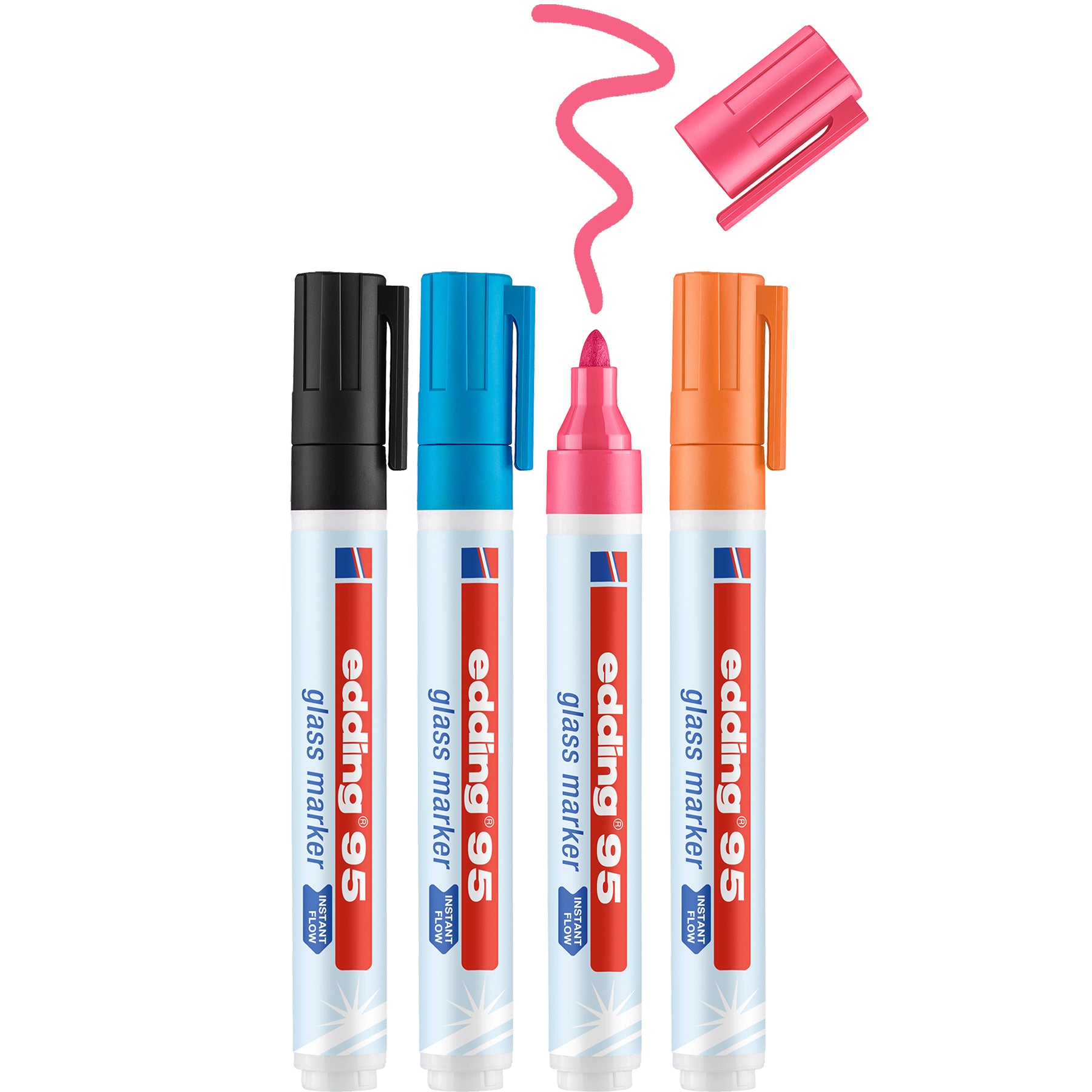 edding 95 Glass Marker - Set of 4 - Assorted