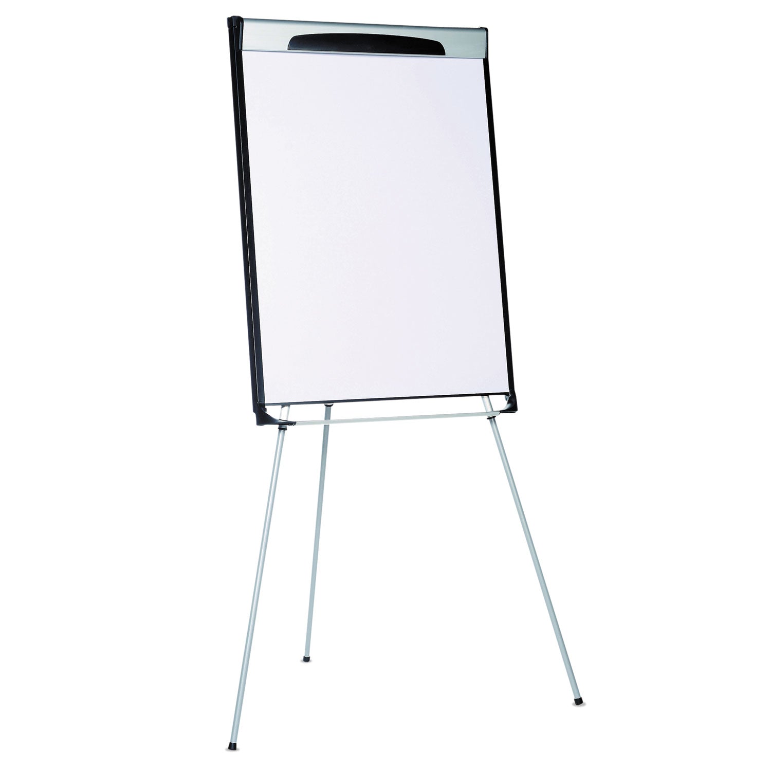 Tripod Extension Bar Magnetic Gold Ultra Dry Erase Easel, 29" x 41", White Surface, Black/Satin Aluminum Frame