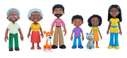 Dark-skinned family