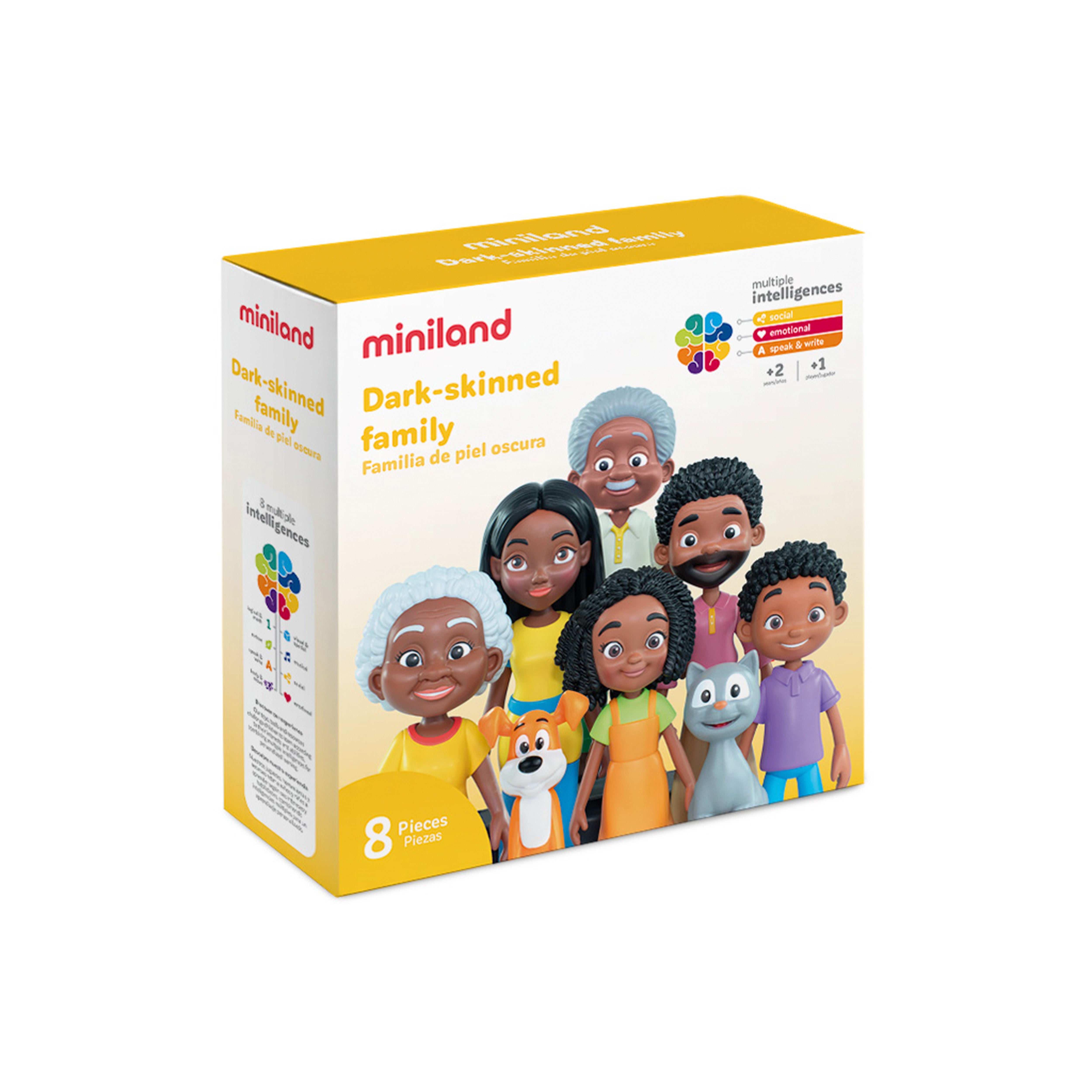 Dark-skinned family