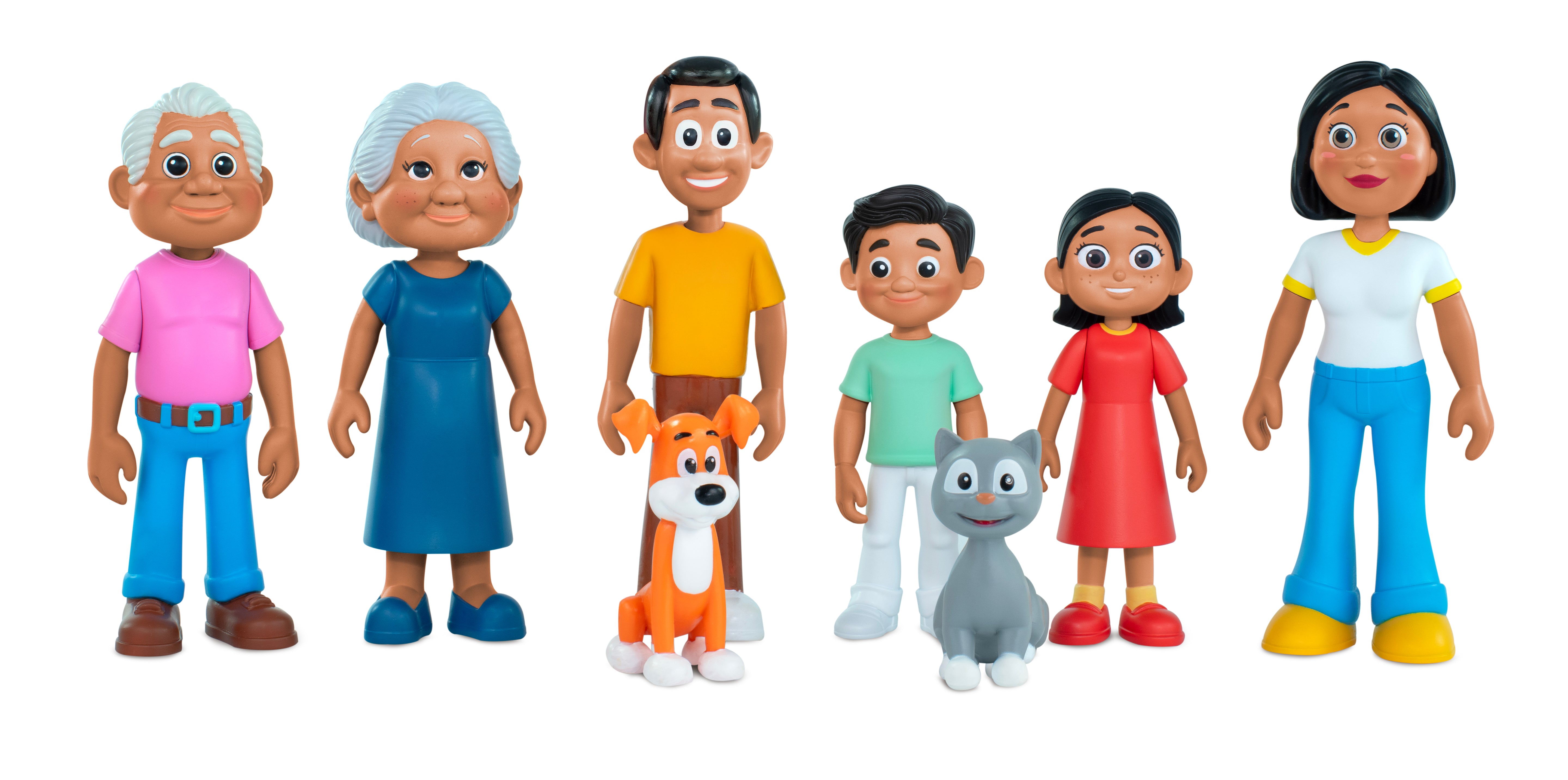 Tan-skinned family
