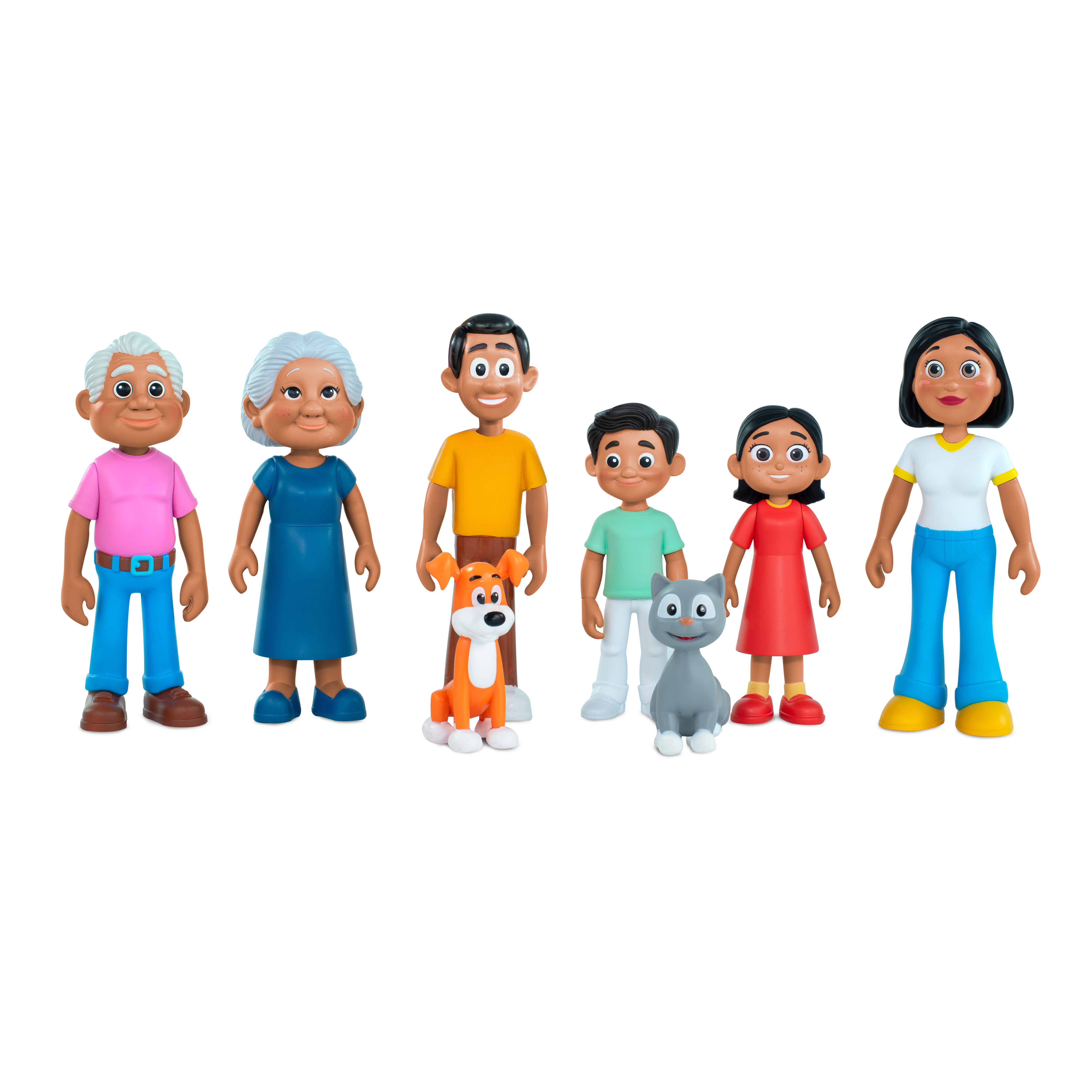 Tan-skinned family