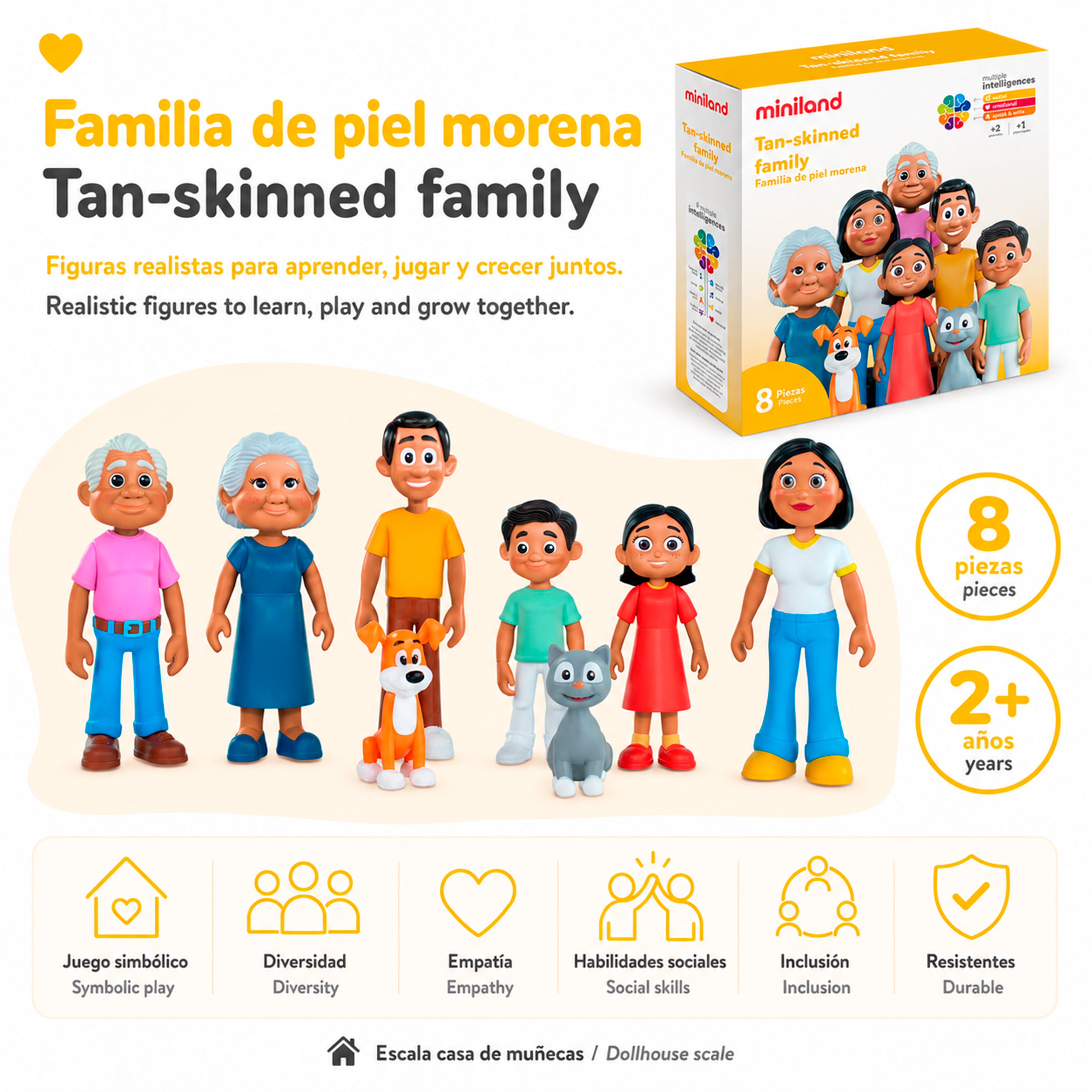 Tan-skinned family