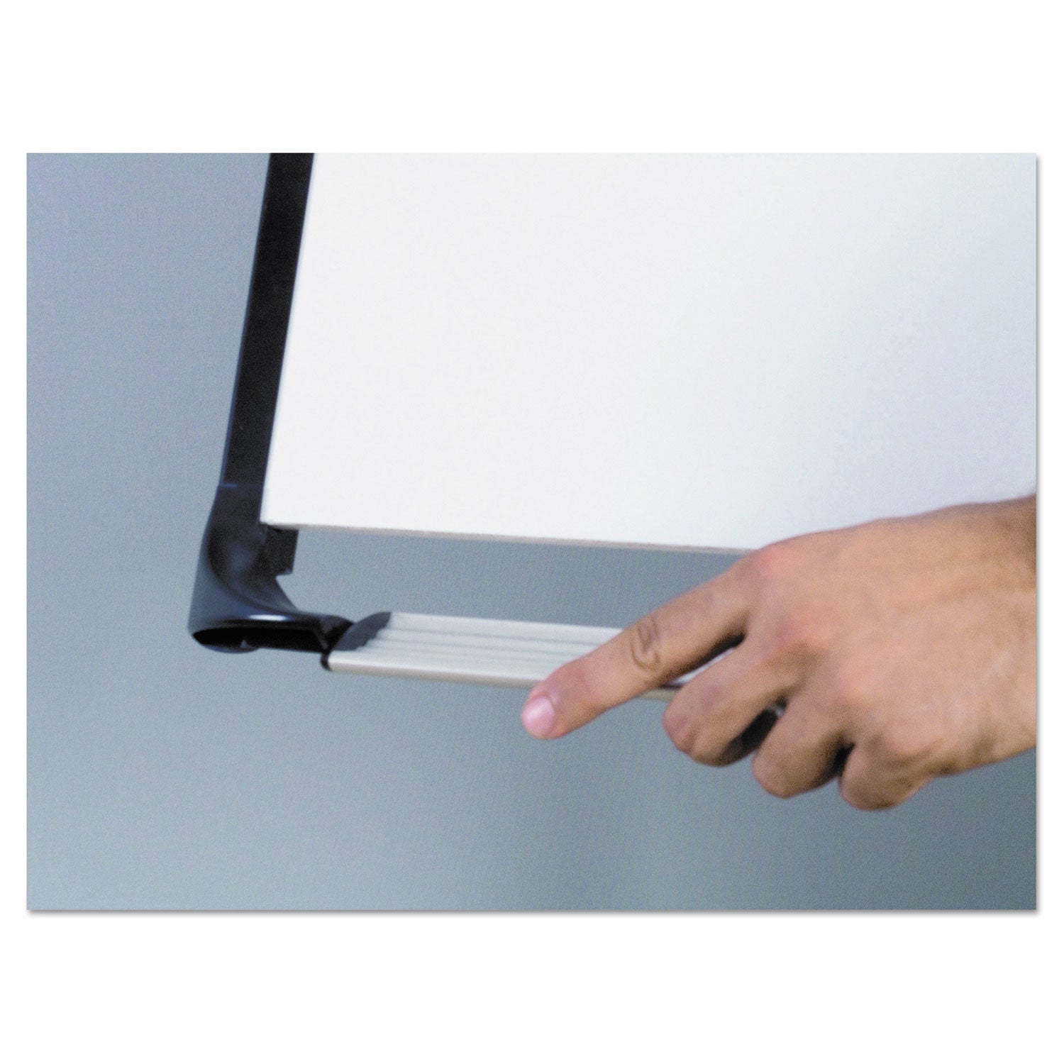 Tripod Extension Bar Magnetic Gold Ultra Dry Erase Easel, 29" x 41", White Surface, Black/Satin Aluminum Frame
