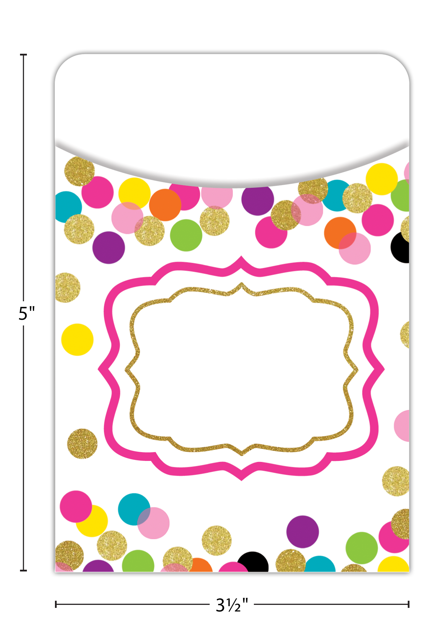 Confetti Library Pockets - Multi-Pack