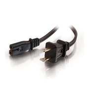 C2G 6ft 18 AWG 2-Slot Polarized Power Cord (NEMA 1-15P to IEC320C7) - 6ft