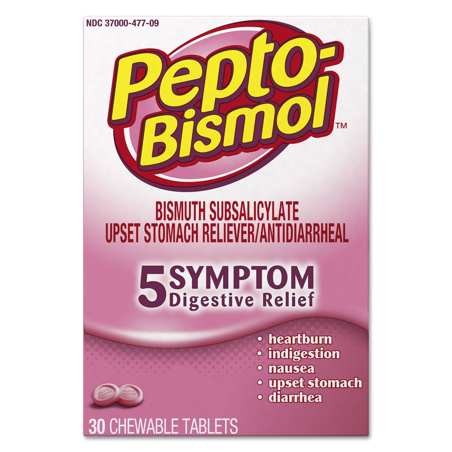 For Upset Stomach, Indigestion, Nausea, Heartburn, Diarrhea - Cherry - 30 / Box