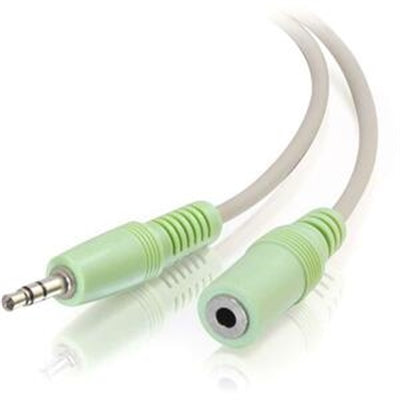 C2G 25ft 3.5mm M/F Stereo Audio Extension Cable (PC-99 Color-Coded) - Audio Cable - 25 Ft