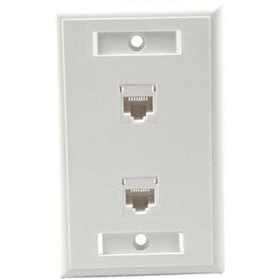 CAT 5E Rj45 Wall Pl-White