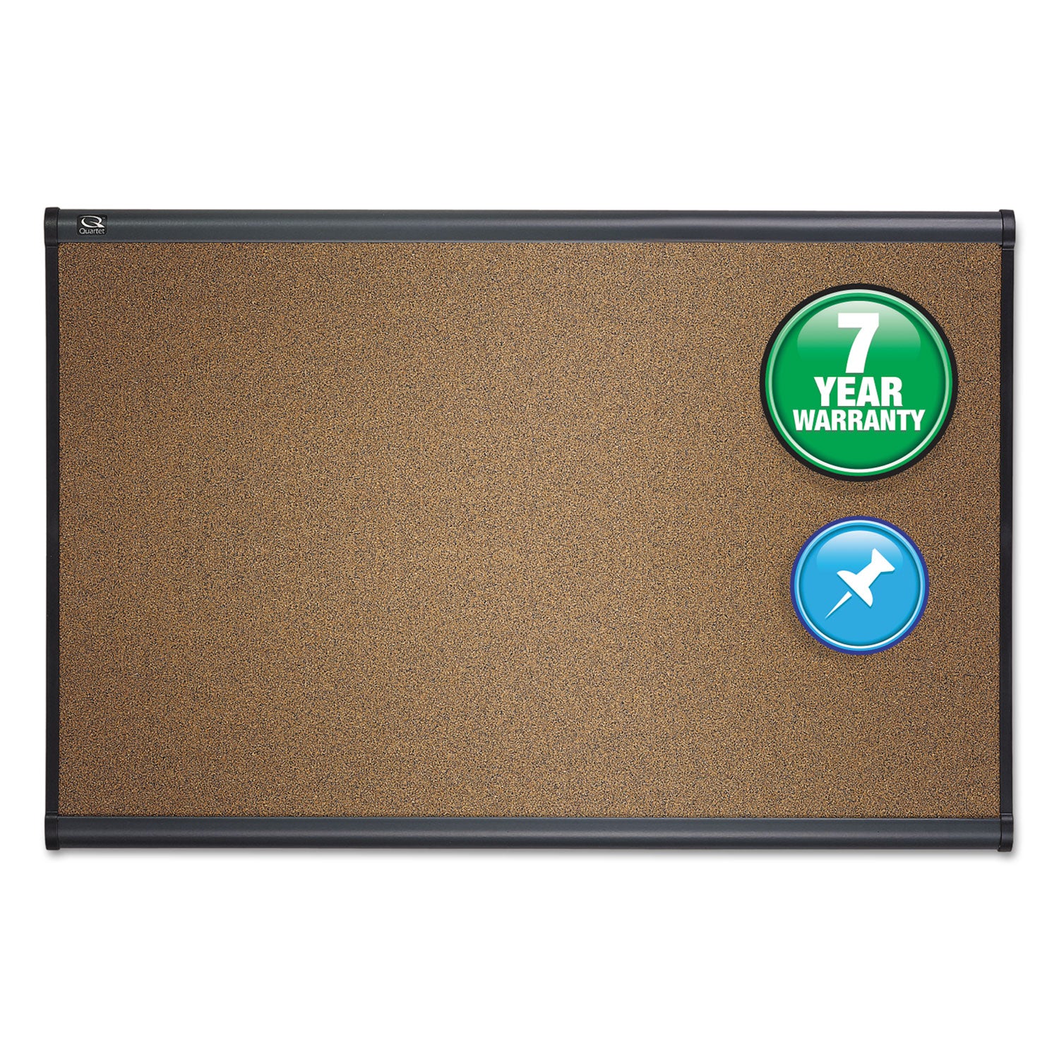 Quartet Prestige Bulletin Board - 36" Board Height x 48" Board Width - Brown Cork Surface - Self-healing, Durable - Graphite Frame - 36" Width - 1 Each