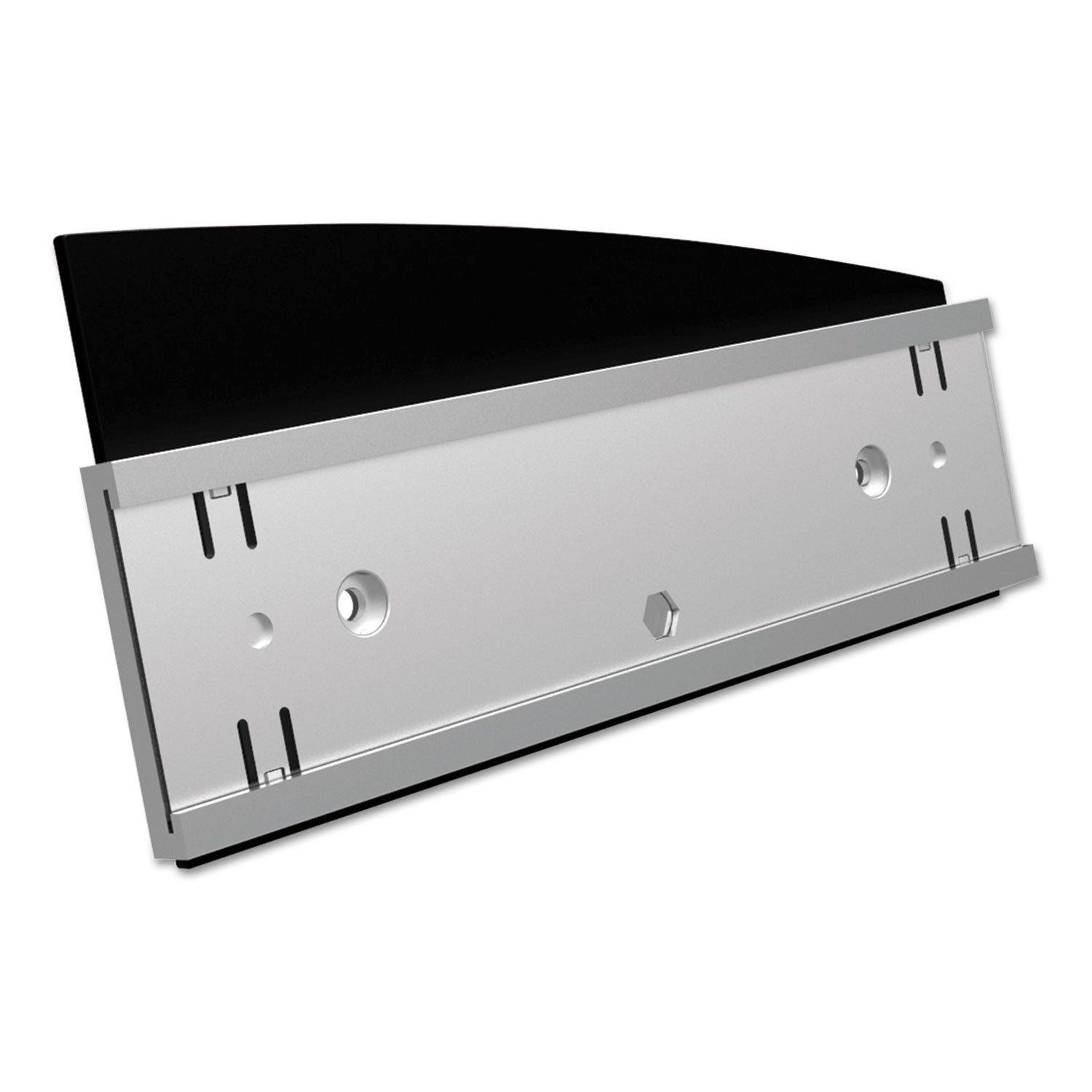 Interior Image Anti-Glare Sign Holder, Landscape, 8.5 X 2 Insert, Black/silver