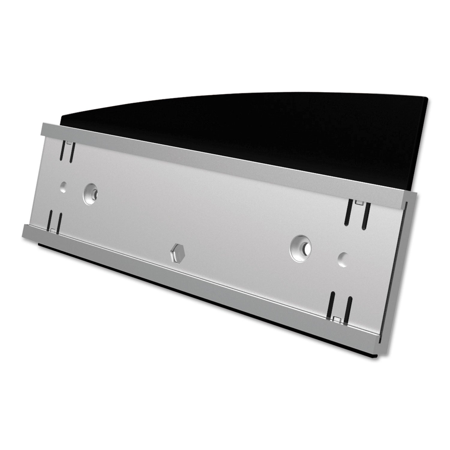 Interior Image Anti-Glare Sign Holder, Landscape, 8.5 X 2 Insert, Black/silver