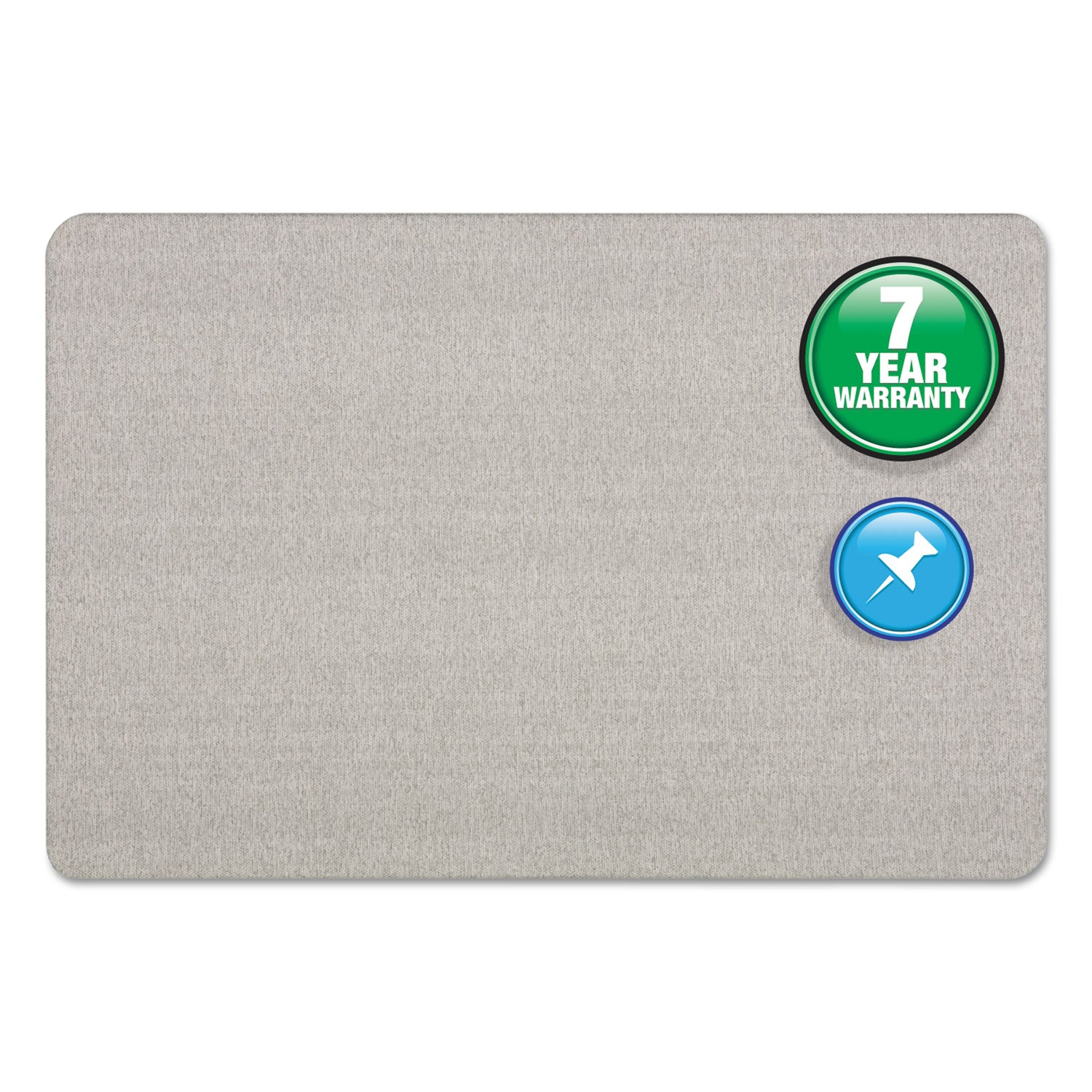 Quartet Oval Office Bulletin Board - 36" Board Height x 48" Board Width - Gray Fabric Surface - Frameless, Flexible - Gray Frame - 1 Each