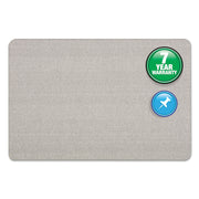 Quartet Oval Office Bulletin Board - 36" Board Height x 48" Board Width - Gray Fabric Surface - Frameless, Flexible - Gray Frame - 1 Each