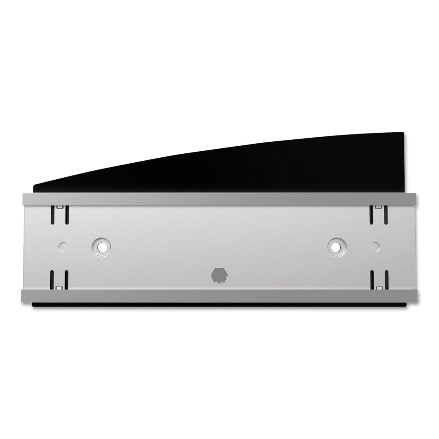 Interior Image Anti-Glare Sign Holder, Landscape, 8.5 X 2 Insert, Black/silver