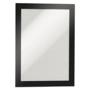 DURABLE Duraframe Half Letter, 8.50" x 5.50", Rectangle, Horizontal/Vertical, Self-adhesive, Magnetic, Dual-sided, Sturdy, Black, 2/Pack