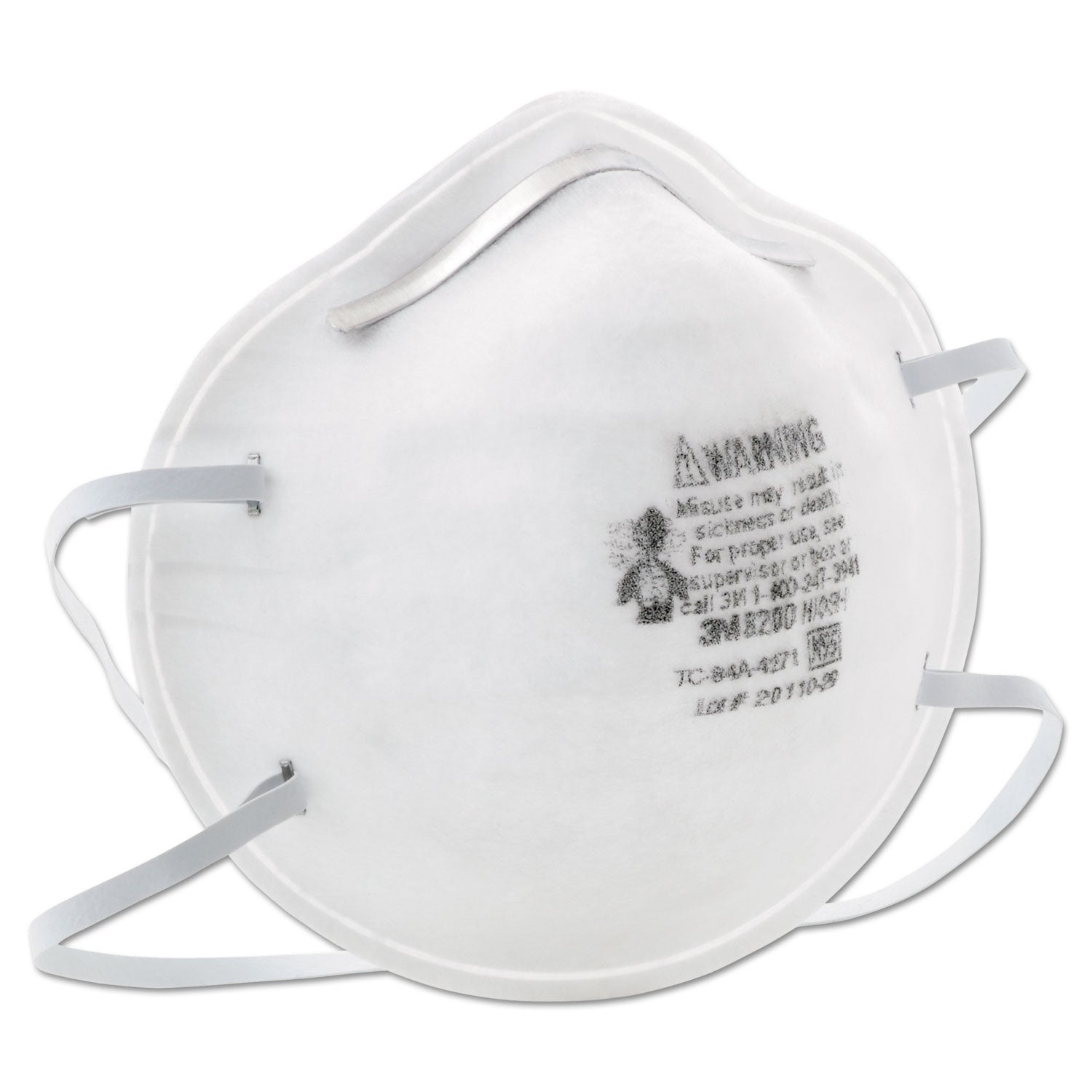 Standard - Allergen, Dust Protection - White - Lightweight, Disposable, Adjustable Nose Clip, Comfortable - 20 / Box