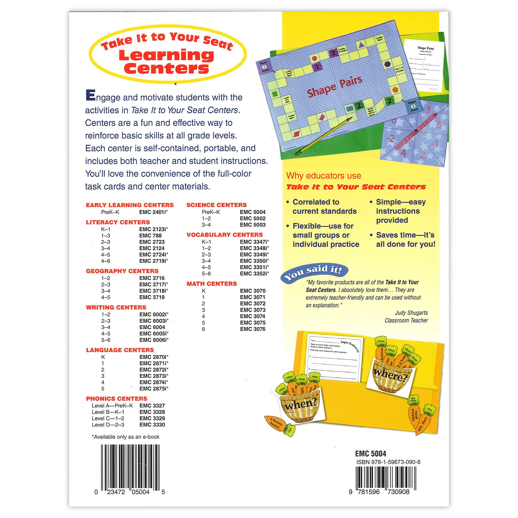 Take It to Your Seat Science Centers Book, Grades PreK-K
